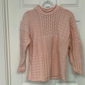 Cotton Irish Cable Knit Sweater by Carraig Donn Women’s size small